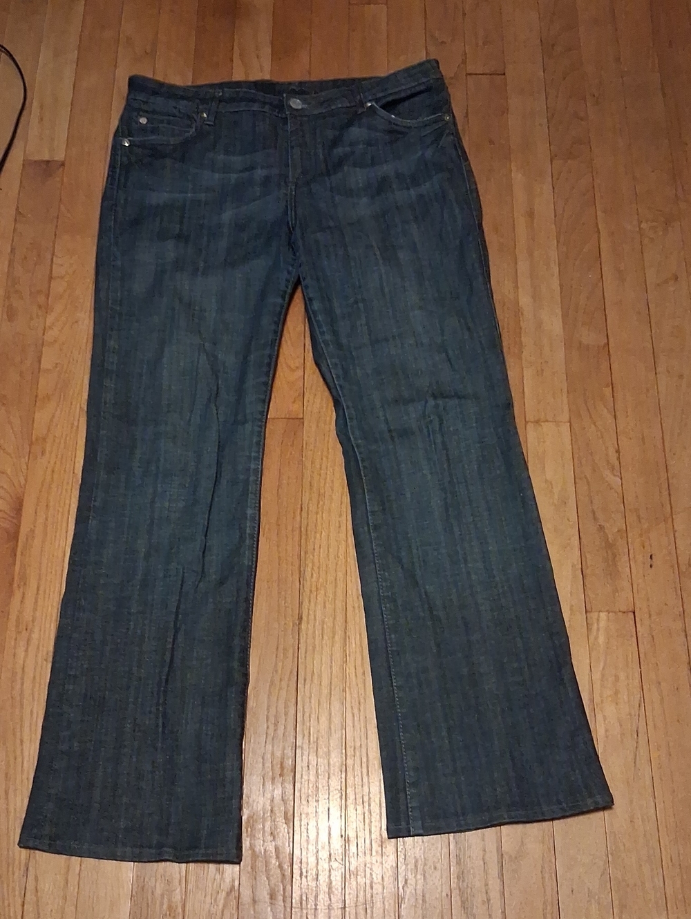 kut from the kloth boot cut jeans womens 14 r mid rise stretch denim pants navy